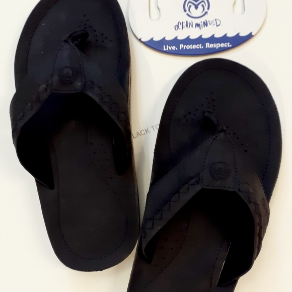 OCEAN MINDED "HANALEI"ALL LEATHER MEN'S SANDALS - Picture 6 of 6